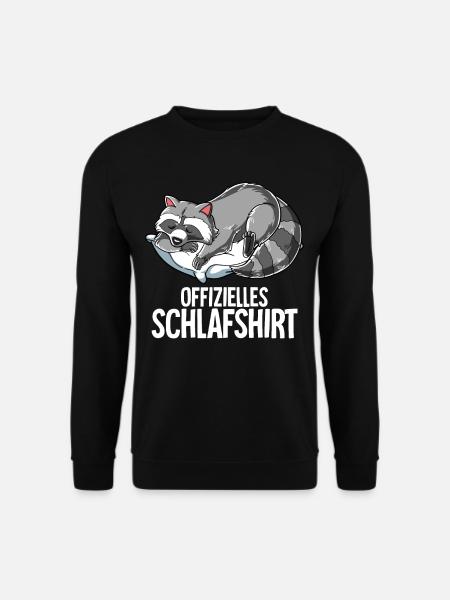 Offizielles Schlafshirt Waschbär - Unisex Pullover - Schwarz