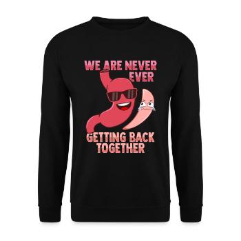 Bastric Sleeve Illustration für Gastric Recovery - Unisex Pullover - Schwarz - Vorne - Alina (178cm) & Michal (187cm)