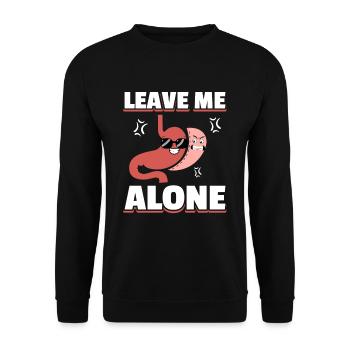 Bastric Sleeve Lassen Sie mich in Ruhe für Gastric - Unisex Pullover - Schwarz - Vorne - Alina (178cm) & Michal (187cm)