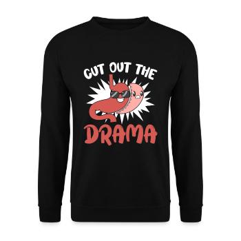 Schluss mit dem Drama bei der Magenheilung - Unisex Pullover - Schwarz - Vorne - Alina (178cm) & Michal (187cm)