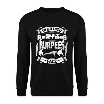 Burpees - Sweat-shirt Unisexe - noir - Devant - Alina (178cm) & Michal (187cm)