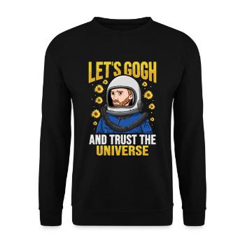 Van Gogh Astronaut - Unisex Sweatshirt - black - Front - Alina (178cm) & Michal (187cm)