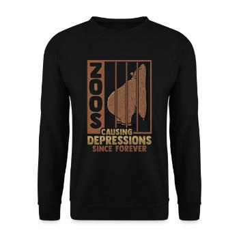 Bien-être animal Cruauté envers les animaux Conception - Sweat-shirt Unisexe - noir - Devant - Alina (178cm) & Michal (187cm)