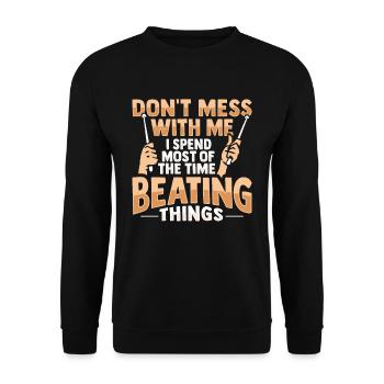 Conception de percussions de batterie - Sweat-shirt Unisexe - noir - Devant - Alina (178cm) & Michal (187cm)