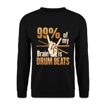 Conception de percussions de batterie - Sweat-shirt Unisexe - noir - Devant - Alina (178cm) & Michal (187cm)