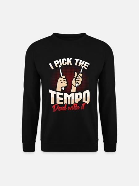 Drum Set Percussion Design - Unisex Pullover - Schwarz