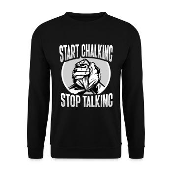 Wrist Turning Hand Wrestling Design - Unisex Pullover - Schwarz - Vorne - Alina (178cm) & Michal (187cm)
