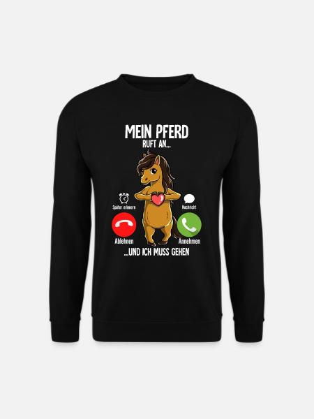 Mein Pferd Ruft An - Unisex Pullover - Schwarz