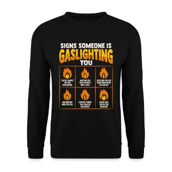 Féminisme Gaslightning Design pour un - Sweat-shirt Unisexe - noir - Devant - Alina (178cm) & Michal (187cm)