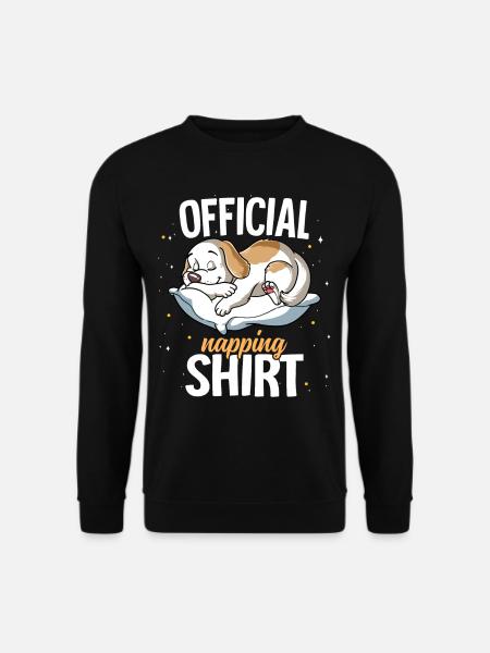 Schlafender Hund Offizielles Nickerchen - Unisex Pullover - Schwarz
