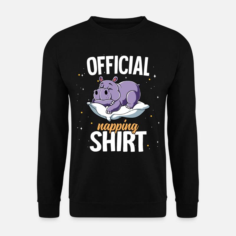 Sleeping Hippo Official Napping - Sweat-shirt Unisexe - noir