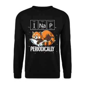 Panda roux endormi Je fais une sieste périodiquement - Sweat-shirt Unisexe - noir - Devant - Alina (178cm) & Michal (187cm)