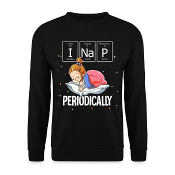 Fille endormie Je fais une sieste périodiquement - Sweat-shirt Unisexe - noir - Devant - Alina (178cm) & Michal (187cm)