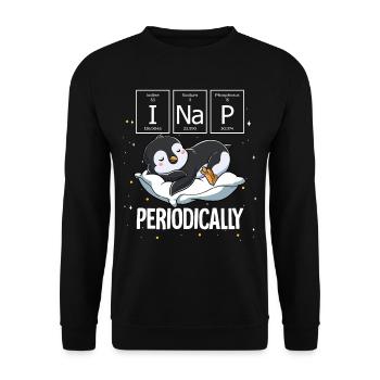 Pingouin endormi Je fais une sieste périodique - Sweat-shirt Unisexe - noir - Devant - Alina (178cm) & Michal (187cm)