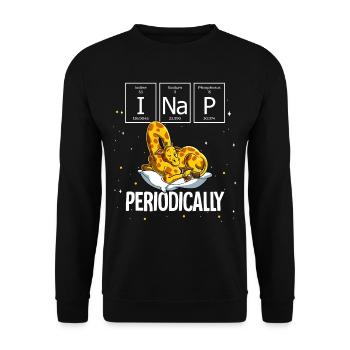 Girafe endormie I Sieste périodique - Sweat-shirt Unisexe - noir - Devant - Alina (178cm) & Michal (187cm)