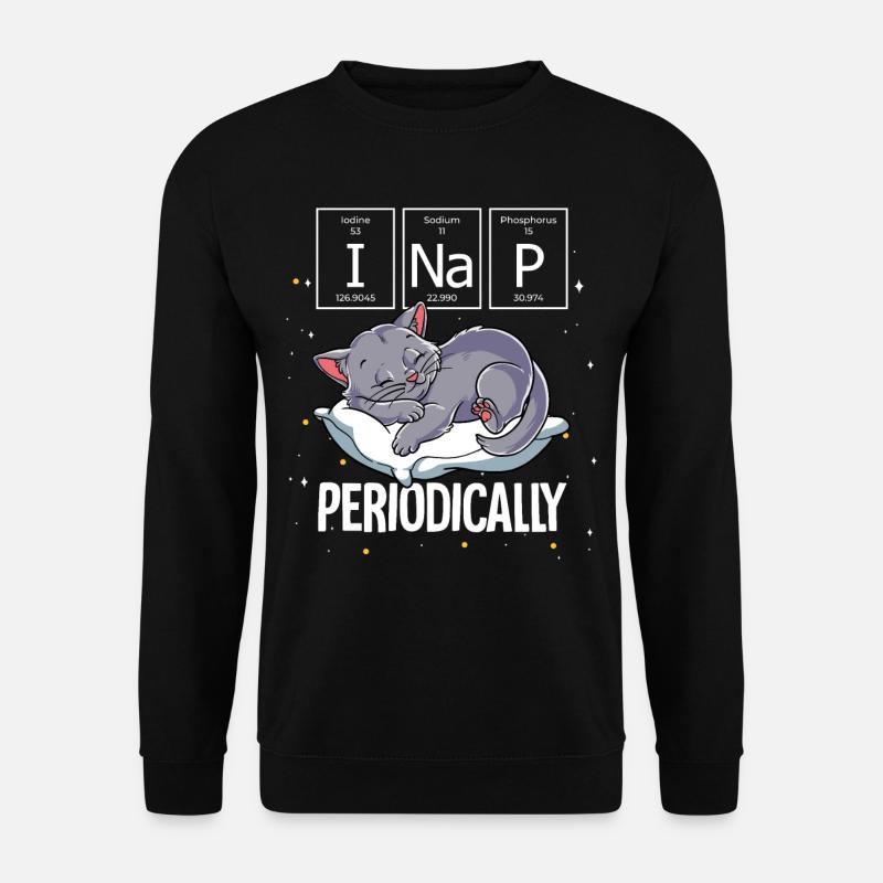 Sleeping Cat I Nap Periodically - Unisex Sweatshirt - black