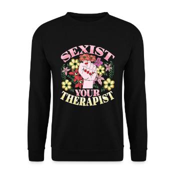 Feminism Emancipation Feminist - Unisex Sweatshirt - black - Front - Alina (178cm) & Michal (187cm)