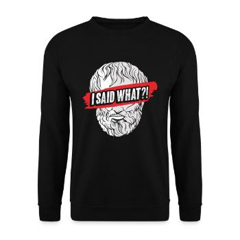 Socrates Philosophy - Unisex Sweatshirt - black - Front - Alina (178cm) & Michal (187cm)