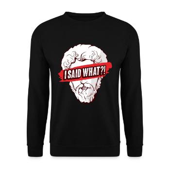 Markus Aurelius Philosophy - Unisex Sweatshirt - black - Front - Alina (178cm) & Michal (187cm)