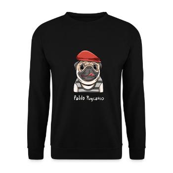 Art History Visual Arts Pug Artists - Unisex Sweatshirt - black - Front - Alina (178cm) & Michal (187cm)
