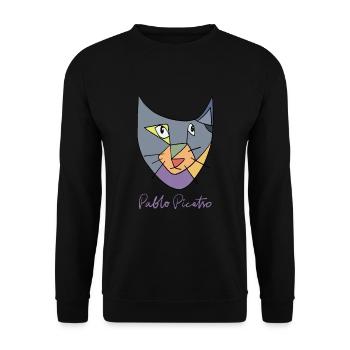 Histoire de l’art Arts visuels Cubisme Chat - Sweat-shirt Unisexe - noir - Devant - Alina (178cm) & Michal (187cm)