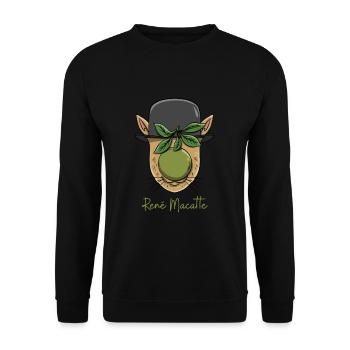 Kunstgeschichte Bildende Kunst Surrealismus Katze - Unisex Pullover - Schwarz - Vorne - Alina (178cm) & Michal (187cm)