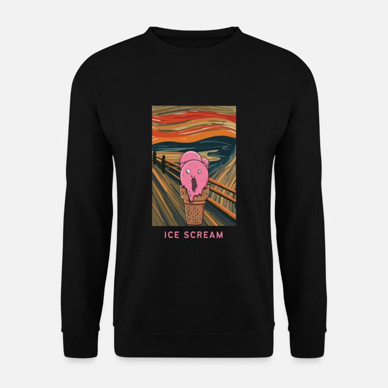 Kunstgeschichte Bildende Kunst Eis Munch Schrei - Unisex Pullover - Schwarz