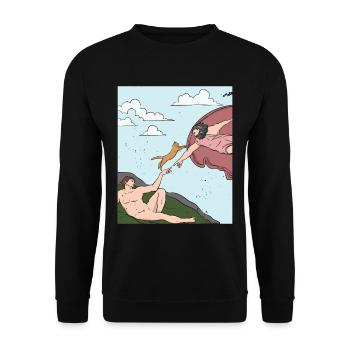 Histoire de l’art Arts visuels Michelangelo Chat - Sweat-shirt Unisexe - noir - Devant - Alina (178cm) & Michal (187cm)