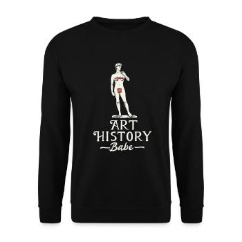 Art History Mrs. David Staue Michelangelo - Unisex Sweatshirt - black - Front - Alina (178cm) & Michal (187cm)
