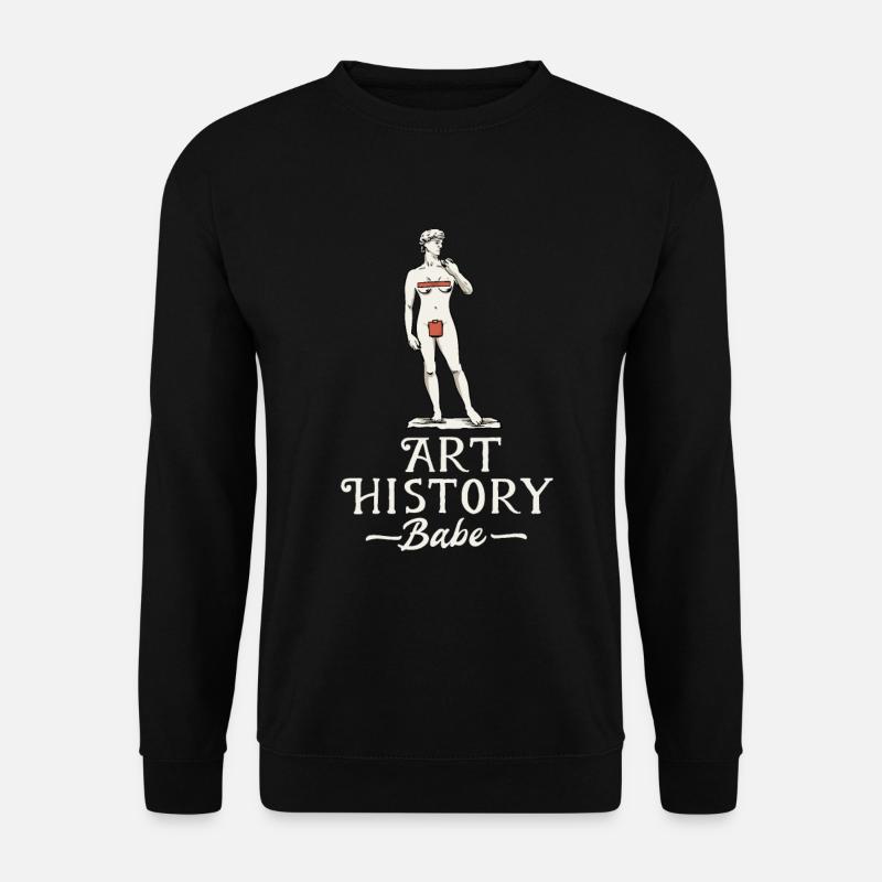 Kunstgeschichte Frau David Staue Michelangelo - Unisex Pullover - Schwarz
