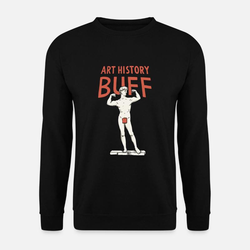 Kunstgeschichte Michelangelo David Staue - Unisex Pullover - Schwarz