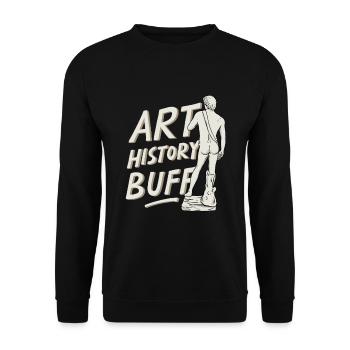 Kunstgeschichte Michelangelo David Staue - Unisex Pullover - Schwarz - Vorne - Alina (178cm) & Michal (187cm)