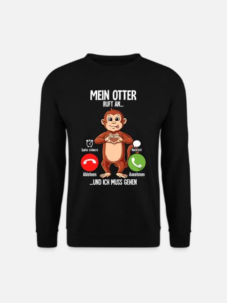 Mein Affe Ruft An - Unisex Pullover - Schwarz