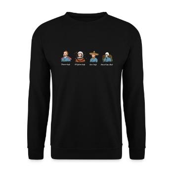 L’art de Van Gogh - Sweat-shirt Unisexe - noir - Devant - Alina (178cm) & Michal (187cm)
