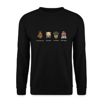 Art History Visual Arts Animals - Unisex Sweatshirt - black - Front - Alina (178cm) & Michal (187cm)