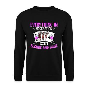 Vin Euchre - Sweat-shirt Unisexe - noir - Devant - Alina (178cm) & Michal (187cm)