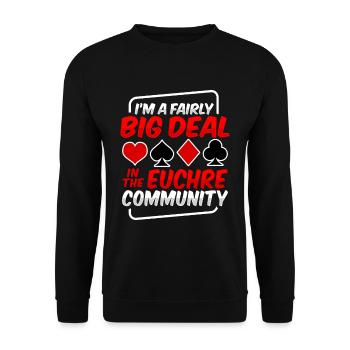 Jeu de cartes Euchre - Sweat-shirt Unisexe - noir - Devant - Alina (178cm) & Michal (187cm)