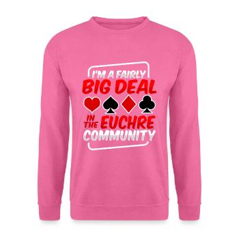 Jeu de cartes Euchre - Sweat-shirt Unisexe - rose - Devant