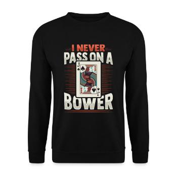 Card Game Euchre - Unisex Sweatshirt - black - Front - Alina (178cm) & Michal (187cm)