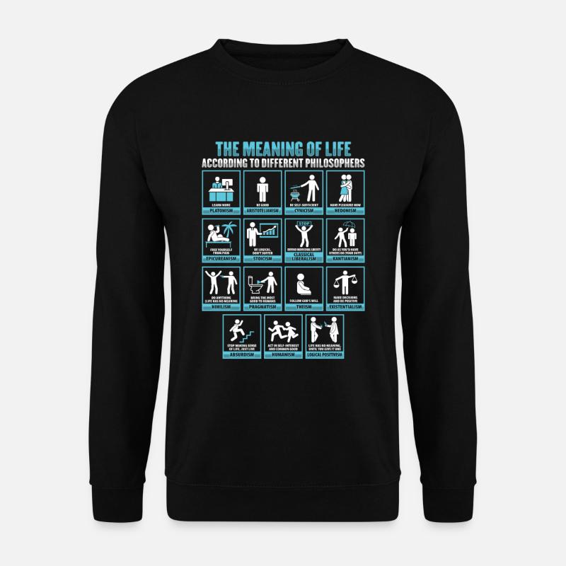 Sokrates Philosophie Design - Unisex Pullover - Schwarz