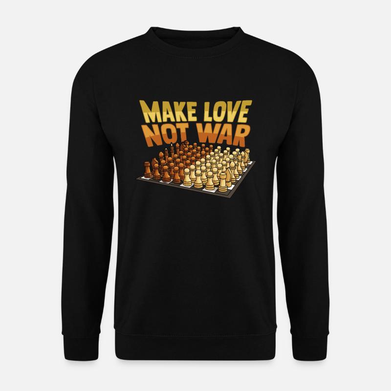 Peace Chess « make love not war » design pour - Sweat-shirt Unisexe - noir