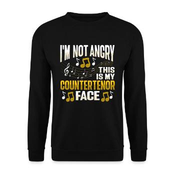 Countertenor singing voice - Unisex Sweatshirt - black - Front - Alina (178cm) & Michal (187cm)