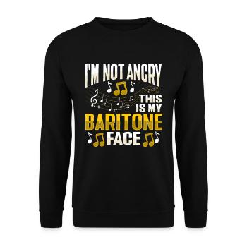 Baritone singing voice - Unisex Sweatshirt - black - Front - Alina (178cm) & Michal (187cm)