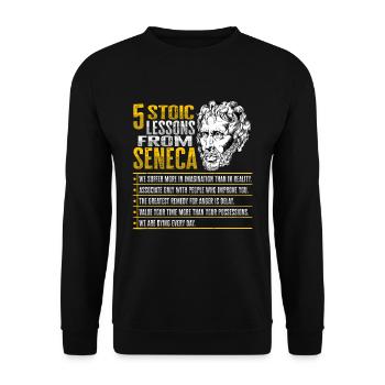 Socrates Philosophy Design - Unisex Sweatshirt - black - Front - Alina (178cm) & Michal (187cm)