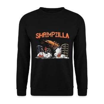 Crevette Garnele Monster - Sweat-shirt Unisexe - noir - Devant - Alina (178cm) & Michal (187cm)