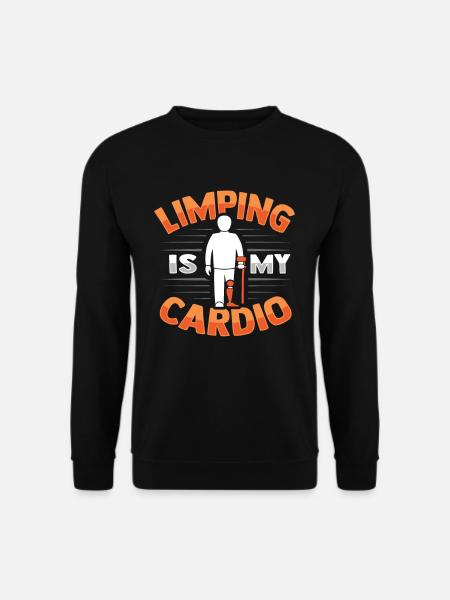 Prothèse de jambe amputée Amputation - Sweat-shirt Unisexe - noir