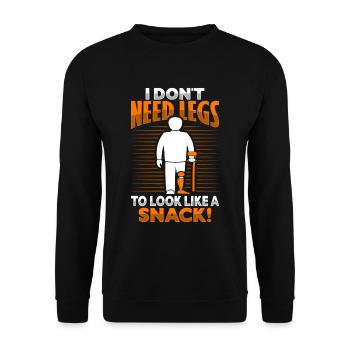 Prothèse de jambe amputée Amputation - Sweat-shirt Unisexe - noir - Devant - Alina (178cm) & Michal (187cm)