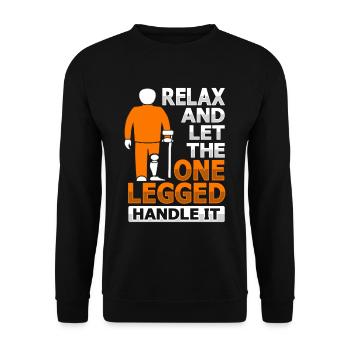 Prothèse de jambe amputée Amputation - Sweat-shirt Unisexe - noir - Devant - Alina (178cm) & Michal (187cm)