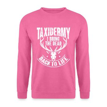 Präparator Design zum Ausstopfen von Tieren - Unisex Pullover - Pink - Vorne