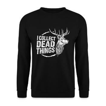 Taxidermist design for stuffing animals - Unisex Sweatshirt - black - Front - Alina (178cm) & Michal (187cm)